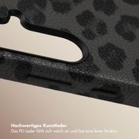 Selencia Sabi Backcover Leopardenmuster mit MagSafe Samsung Galaxy A56 - Midnight Black