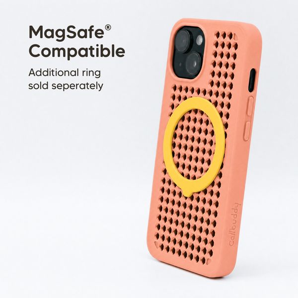 Callbuddy Hülle mit Strap Apple iPhone 17e / 16e / 15 / 14 / 13 - Coral Pop