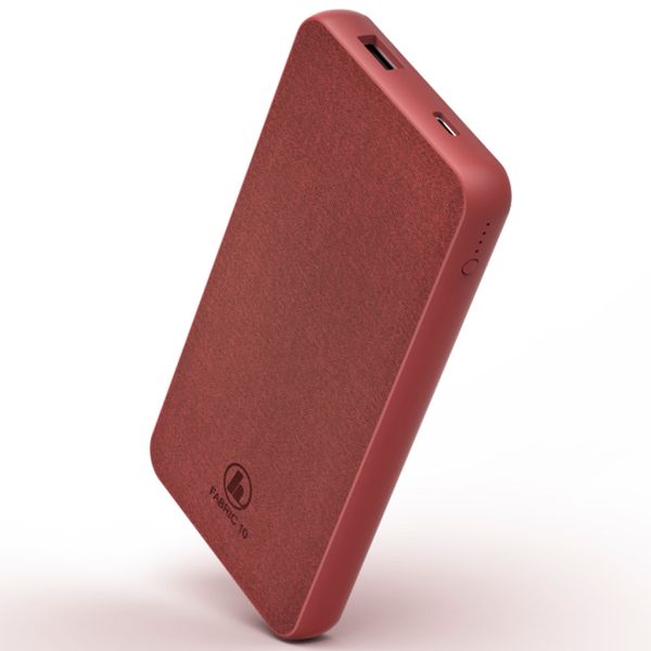 Hama ﻿Power Pack Fabric 10 – Powerbank – 10.000 mAh – Rot