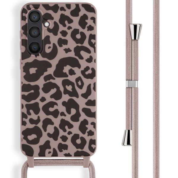 imoshion Silikonhülle design mit Band für das Samsung Galaxy S23 FE - Animal Pink