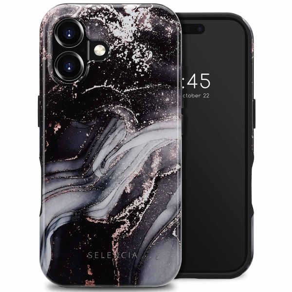 Selencia Vivid Rückabdeckung mit MagSafe iPhone 16 - Chic Marble Black