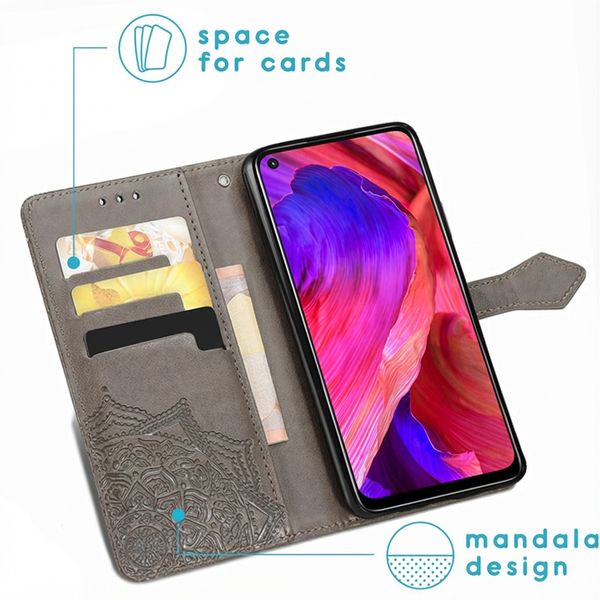 imoshion Mandala Klapphülle Oppo A74 (5G) / A54 (5G) - Grau