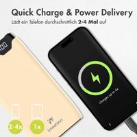 imoshion Powerbank - 20.000 mAh - Schnelles Aufladen und Power Delivery - Gelb