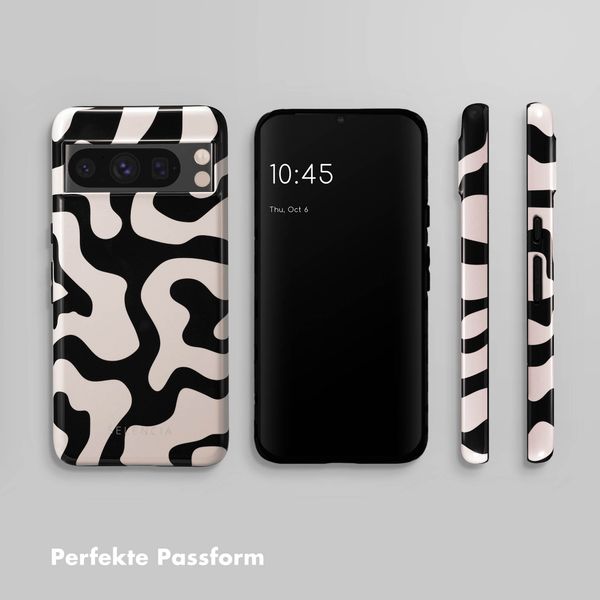 Selencia Vivid Tough Back Cover für das Google Pixel 8 Pro - Art Wave Black