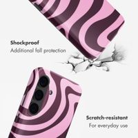 Selencia Vivid Rückabdeckung mit MagSafe Samsung Galaxy S24 - Wavy Swirl Pink Plum