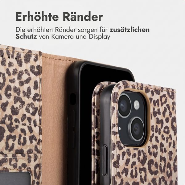 imoshion Design Klapphülle Apple iPhone 15 - Leopard Mood