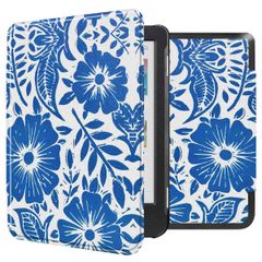 imoshion Design Slim Hard Case Sleepcover für das Kobo Clara Colour / Clara BW / Tolino Shine 5 / Shine Color - Flower Tile