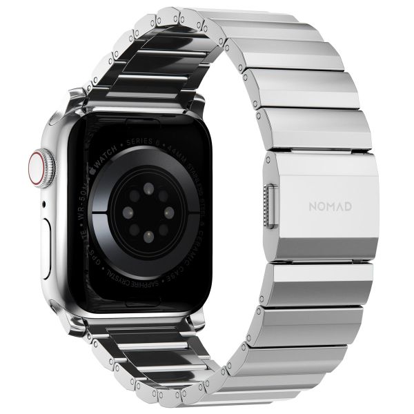 Nomad Magnetisches Stahlgliederarmband für das  Apple Watch Series 1 t/m 11 / SE / Ultra (44/45/46/49 mm) - Silver