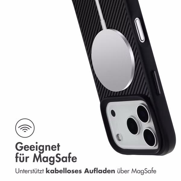imoshion Rugged Hybrid Carbon Case mit MagSafe Apple iPhone 17 Pro Max - Schwarz