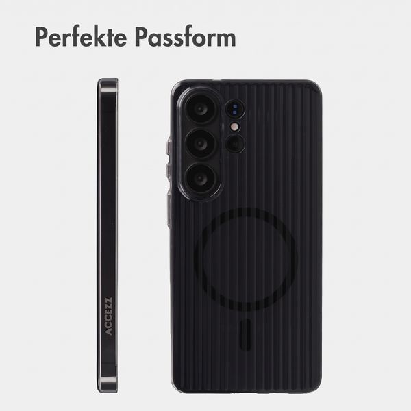 Accezz Lite Backcover mit MagSafe | Fluted | Samsung Galaxy S26 Ultra - Schwarz
