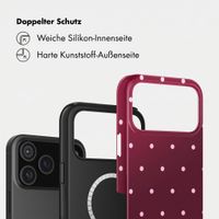 Selencia Vivid Rückabdeckung mit MagSafe Apple iPhone 17 Pro Max - Happy Dots Burgundy