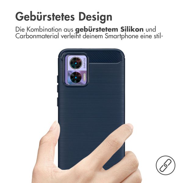 imoshion Brushed Back Cover für das Motorola Moto Edge 30 Neo - Dunkelblau