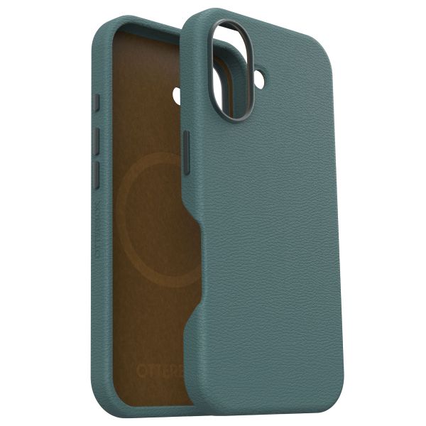 OtterBox Symmetry Cactus Leder Back Cover MagSafe für das iPhone 16 - Juniper Sprig