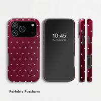 Selencia Vivid Back Cover Apple iPhone 17 Pro Max - Happy Dots Burgundy