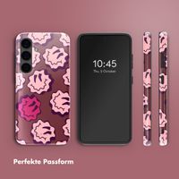 Selencia Vivid Back Cover Samsung Galaxy S24 - Wavy Smiley Pink