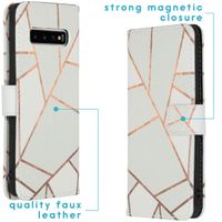 imoshion Design TPU Klapphülle Samsung Galaxy S10 - White Graphic