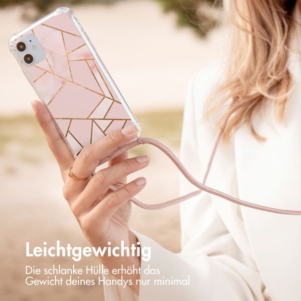 imoshion Design Hülle mit Band für das Samsung Galaxy S23 Ultra - Pink Graphic