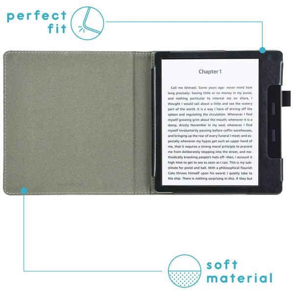 imoshion Vegan Leather Klapphülle Amazon Kindle Oasis 3 - Schwarz