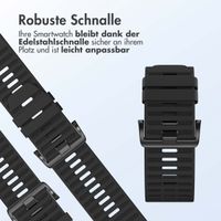 imoshion QuickFit® Silikonarmband Stripe für die Garmin Watch | 26 mm Anschluss - Schwarz