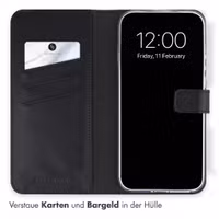 Selencia Echtleder Klapphülle Xiaomi 17 Ultra - Schwarz