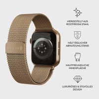 Burga Mailändische armband für das Apple Watch Series 1 bis 10 / SE / Ultra (2) (44/45/46/49 mm) - Gold