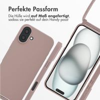 imoshion SilikonHülle mit Band Apple iPhone 16 Plus - Sand Pink