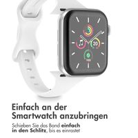 imoshion Slim Silikonarmband für die Apple Watch Series 1-10 / SE / Ultra (2) (44/45/46/49 mm) - Weiß