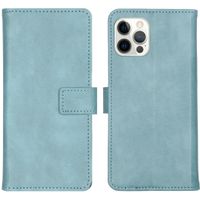 imoshion Luxuriöse Klapphülle Apple iPhone 12 (Pro) - Hellblau