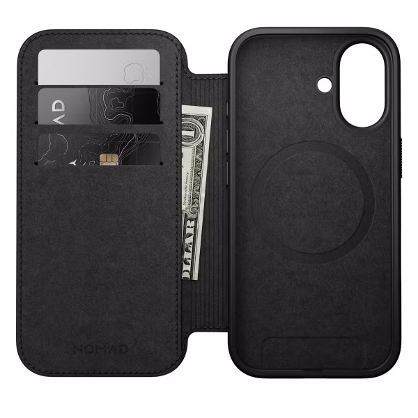 Nomad Modern Leather Folio Klapphülle Apple iPhone 17 - Braun