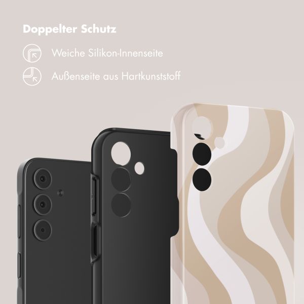 Selencia Vivid Tough Back Cover für das Samsung Galaxy A15 - Desert Waves Beige