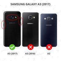 Graue luxuriöse Portemonnaie-Klapphülle Samsung Galaxy A3 (2017)