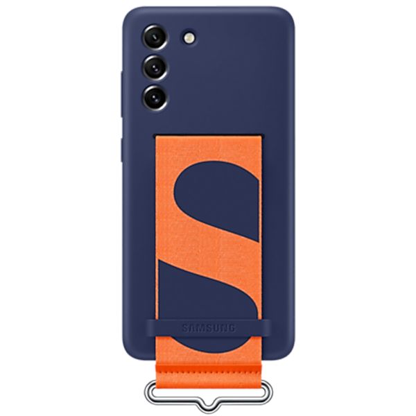 Samsung ﻿Original Silikon-Cover mit Band für das Galaxy S21 FE - Navy