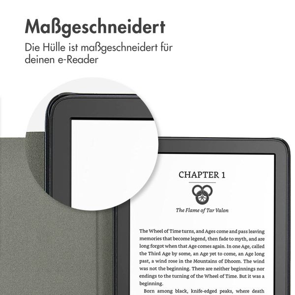 imoshion Canvas Sleepcover Klapphülle Amazon Kindle (2024) / Amazon Kindle (2022) 11th gen - Violett