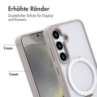 Accezz Ring Stand Backcover mit MagSafe Samsung Galaxy S24 - Grau