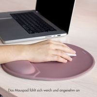 imoshion Ergonomisches Mauspad - Mauspad mit Handgelenkstütze - 30 x 25 cm - Altrosa