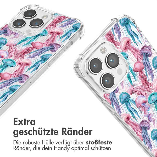 imoshion Design Hülle mit Band Apple iPhone 14 Pro Max - Jellyfish Watercolor