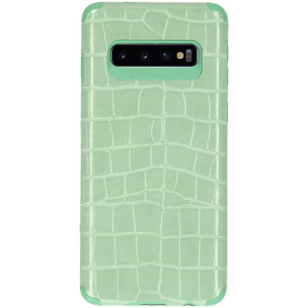 My Jewellery Croco Soft Case Back Cover Samsung Galaxy S10 - Grün