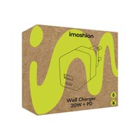 imoshion Wandladegerät - Ladegerät - USB-C- und USB-Anschluss - Power Delivery - 20 Watt - Schwarz