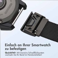 imoshion QuickFit® Milanese Armband -   Garmin 22 mm Anschluss - Schwarz