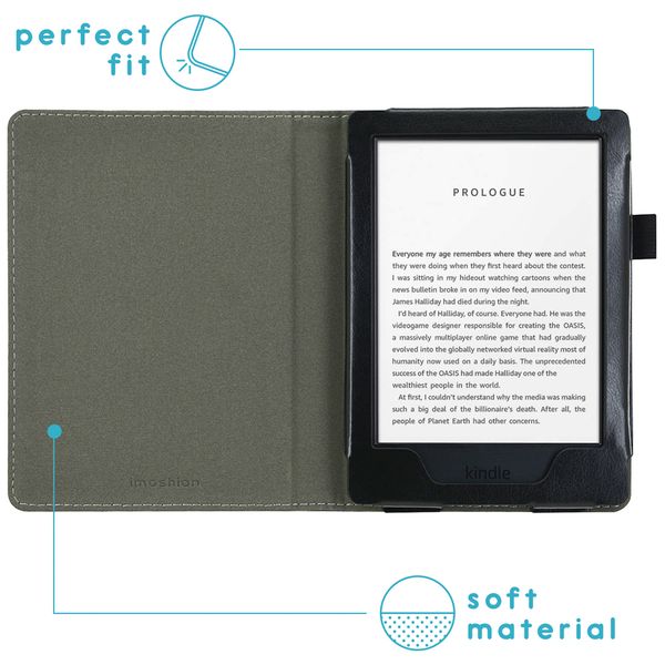 imoshion Vegan Leather Klapphülle Amazon Kindle 10 - Schwarz