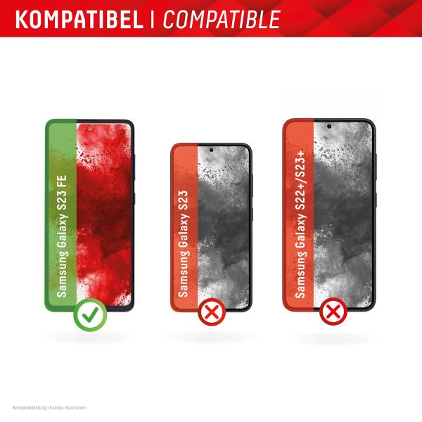 Displex Bildschirmschutzfolie Real Glass Full Cover Samsung Galaxy S23 FE