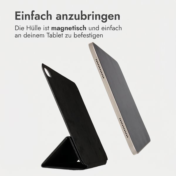 Accezz Leder Trifold Klaphülle Apple iPad Pro 13 (2025) M5 / (2024) M4 - Schwarz