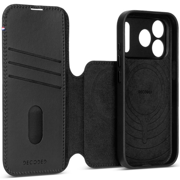 Decoded 2 in 1 Leather Klapphülle MagSafe Apple iPhone 18 Pro Max / 17 Pro Max - Black
