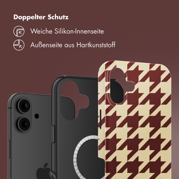 Selencia Vivid Rückabdeckung mit MagSafe Apple iPhone 16 - Pied-de-Poule