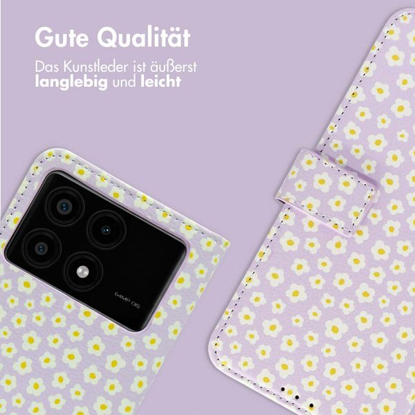 imoshion Design Klapphülle Xiaomi Poco X6 Pro - White Daisy