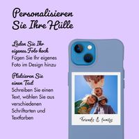 Personalisierte Color Backcover MagSafe mit abtrennbarem Band und Polaroid für iPhone 13 - Ash Blue