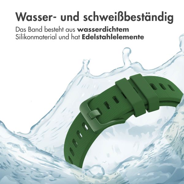 imoshion Sport-Silikonarmband mit Schnalle - Universelle 20 mm Anschluss - Dunkelgrün