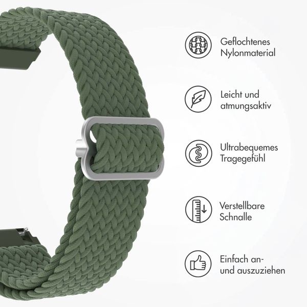 imoshion Gewebtes Nylonarmband - Universeller 20-mm-Anschluss - Dunkelgrün
