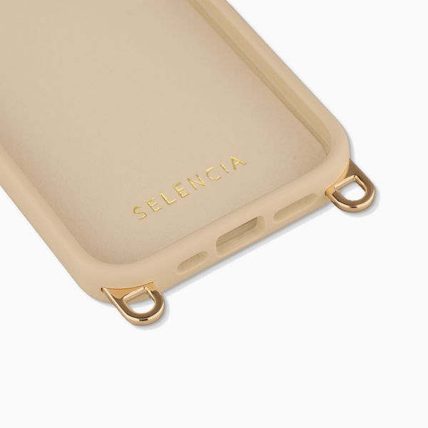 Selencia Rivièra Backcover mit MagSafe mit abnehmbaren Haken Apple iPhone 15 Pro - Milky Latte