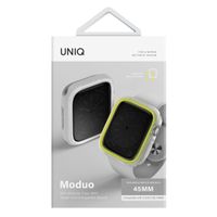 Uniq Moduo Apple Watch Hülle mit austauschbarem Rahmen für die Apple Watch 4-9 / SE - 44/45 mm - Frost (Lime/White)